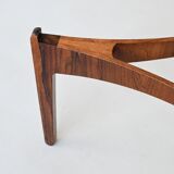 Sven Ellekaer sculptural coffee table rosewood Linneberg Denmark 1962