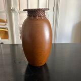 Ceramic and wicker vase