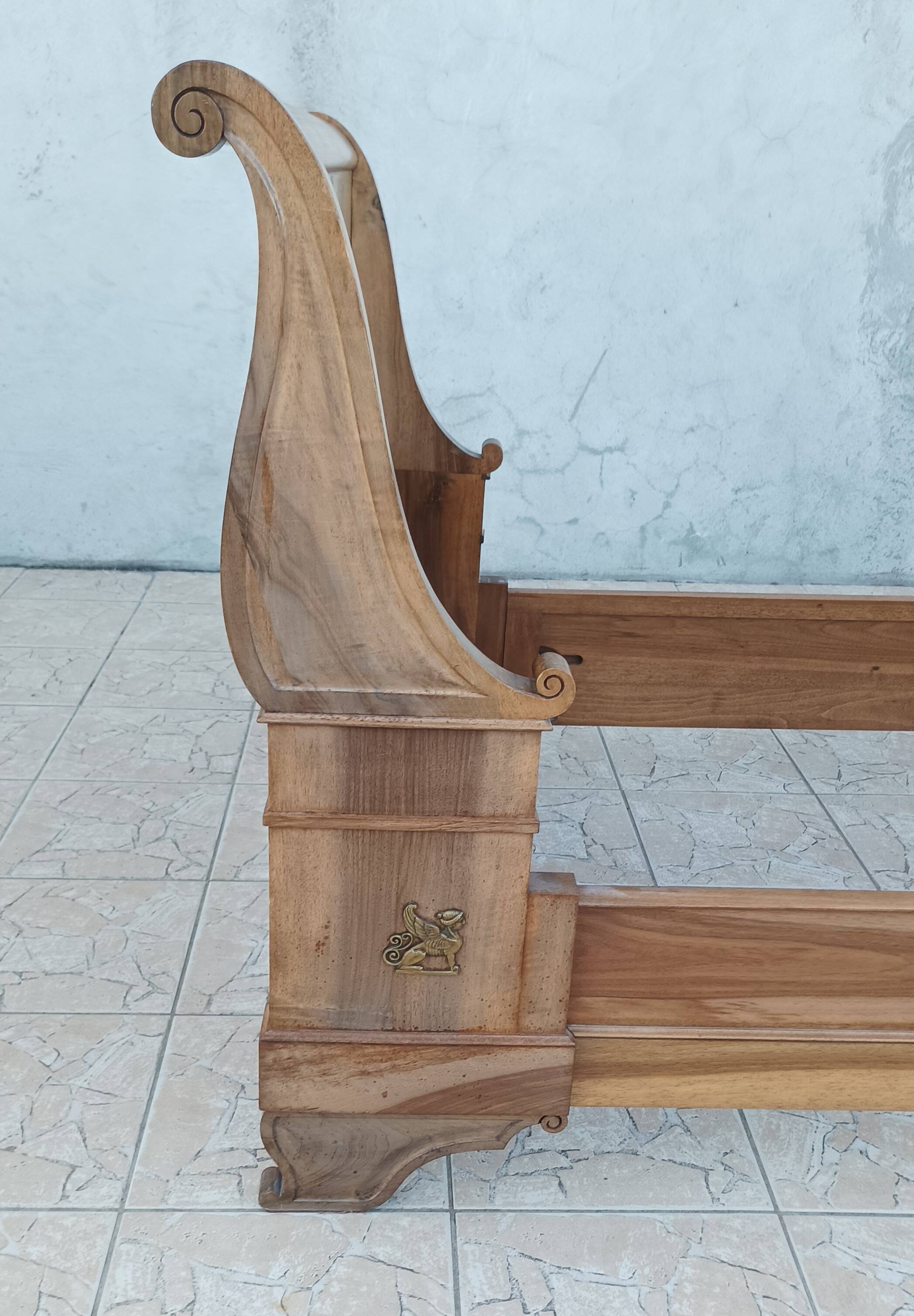 Empire style mahogany bed