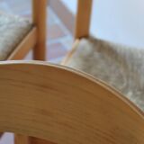 4 vintage straw chairs