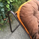 2 brown armchairs from the 70