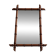 Large French mirror in turned bamboo-style wood, 54 x 76 cm