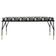 Modern Black Lacquered Iron and Patterned Fabric, 1970s Italian Stool