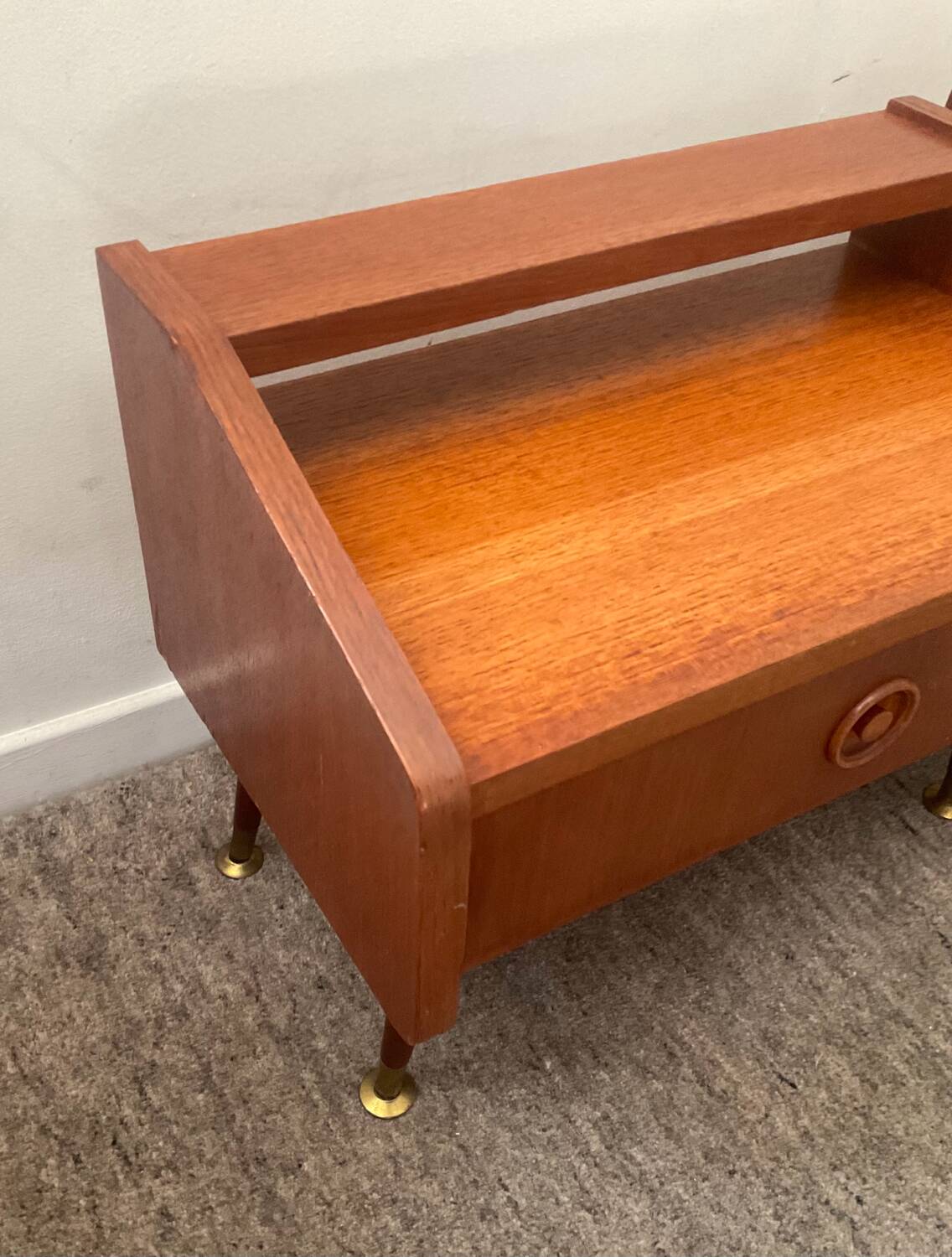 Pair of Scandinavian teak bedside tables from the 60s-70s