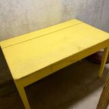 Yellow farm table