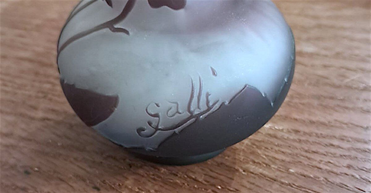 Vase with floral decoration, Gallé, early 20th century