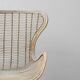 Vintage lounge armchair in rattan and metal, 1960s modernist design