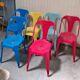 Suite de 6 Chaises style Tolix Multicolores  Design industriel