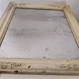 Antique 19th Century Mirror Carved Wood Frame 67x 55 Cm