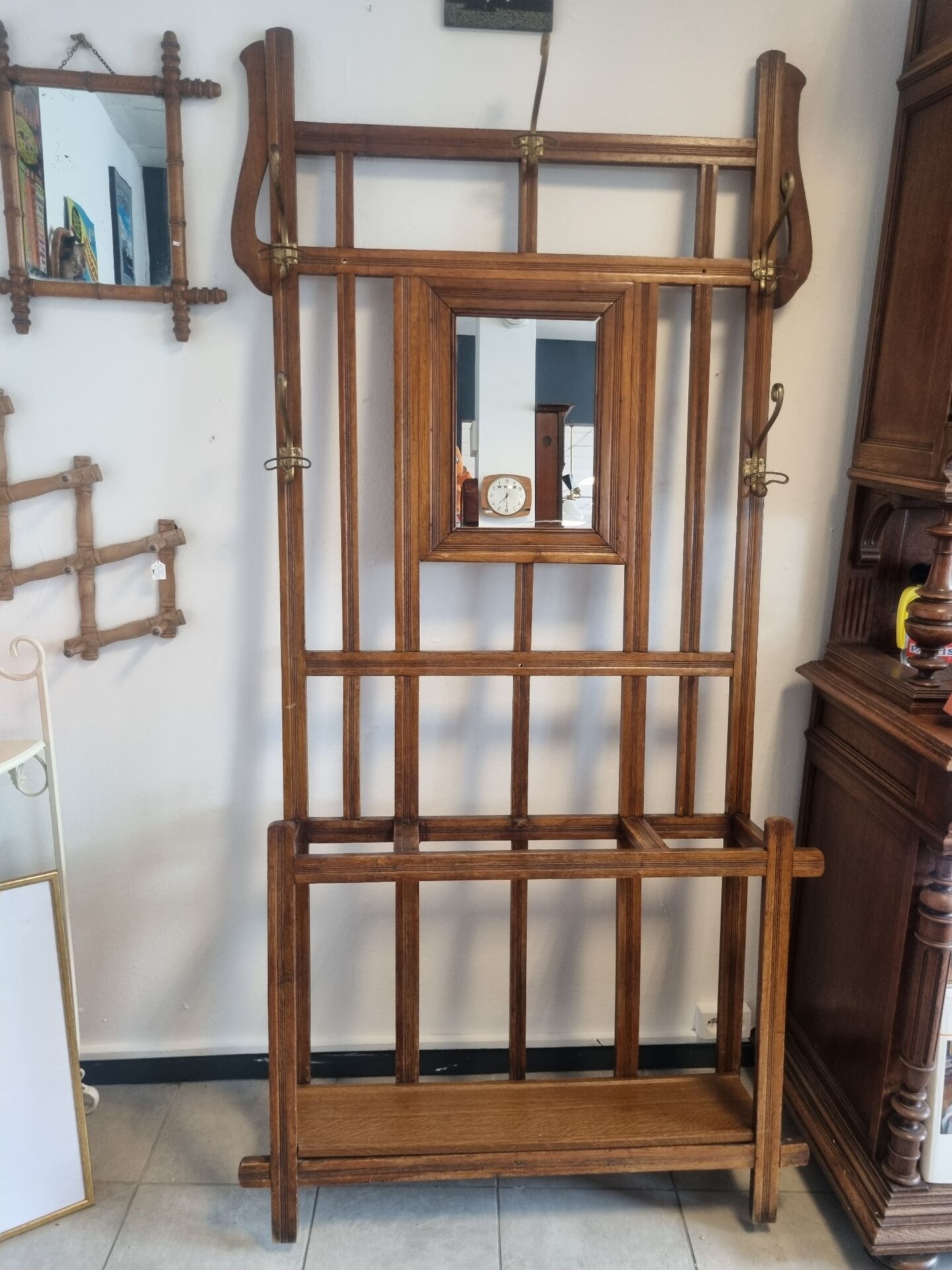 Old vintage coat rack wardrobe