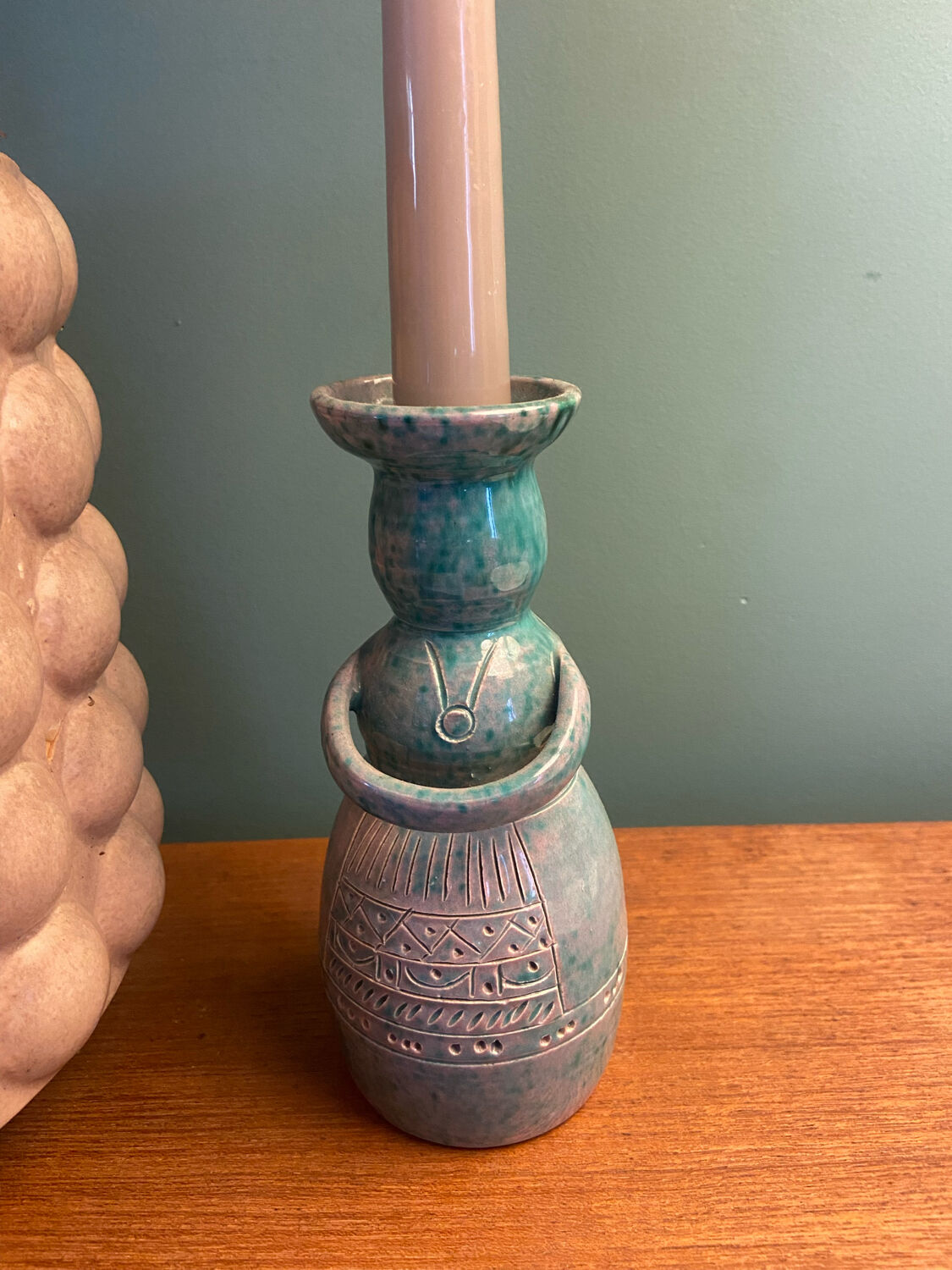 Vintage ceramic candle holder