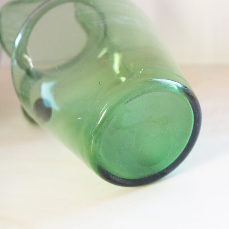 Pitcher green transparent glass