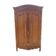 Louis XV Nantaise wardrobe carved with grape clusters, gendarme hat in fine cherry wood, late 19th century.