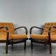 Pair of Armchairs INKA design Kropaček & Kozelka, Czech Mid-Century 1944
