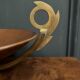 1930 copper bowl with Art Deco bronze handles