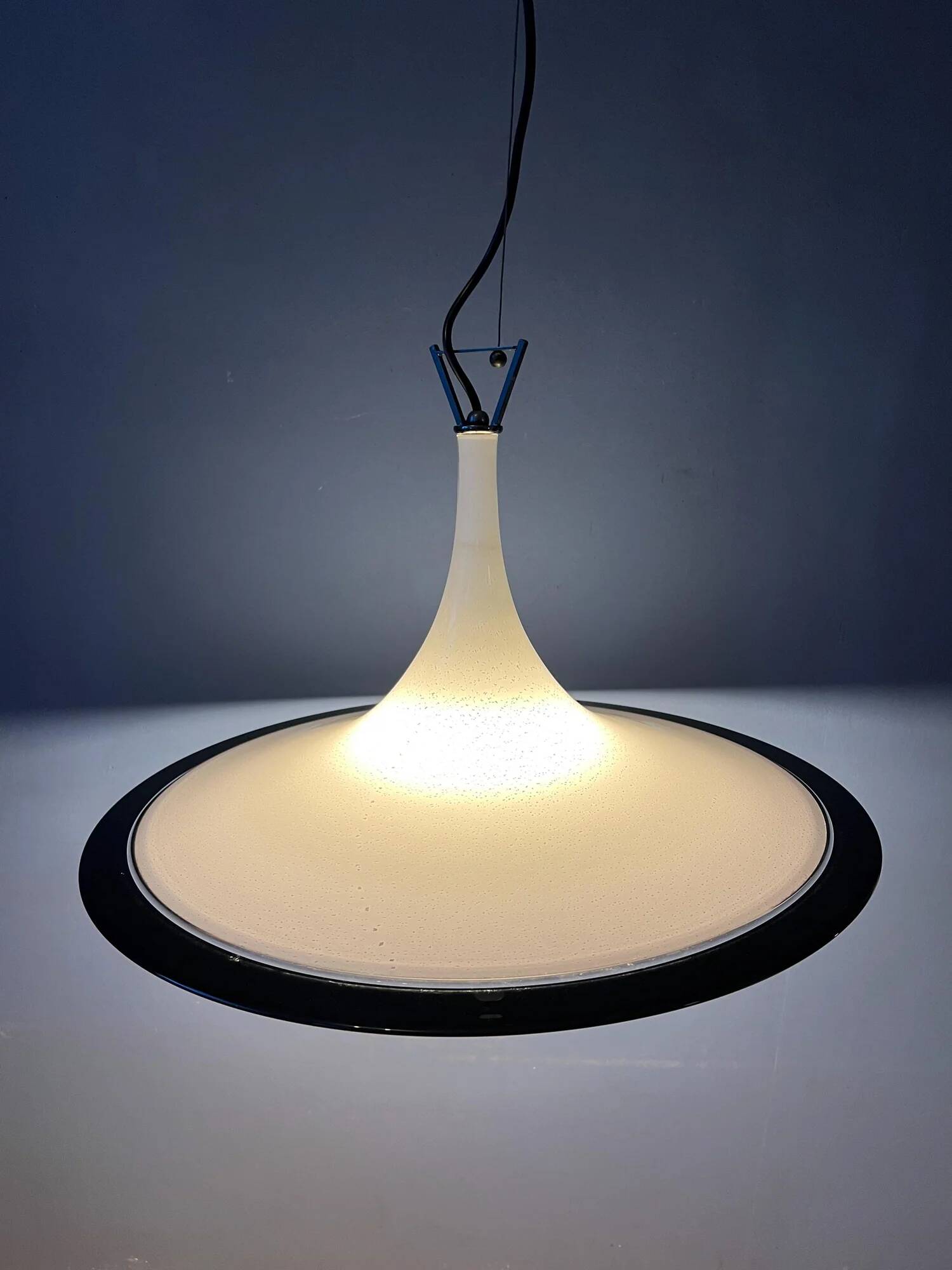 Vintage Murano glass witch hat pendant lamp
