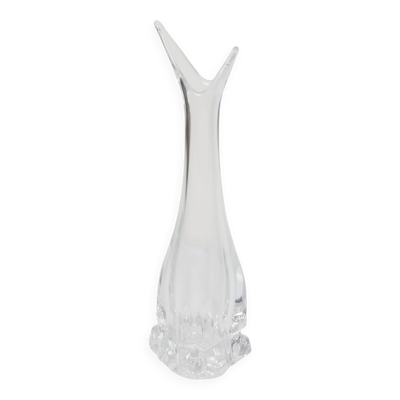 Vase en cristal soufflé Art Vannes France 43 cm