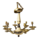 Bronze chandelier with 6 arms
