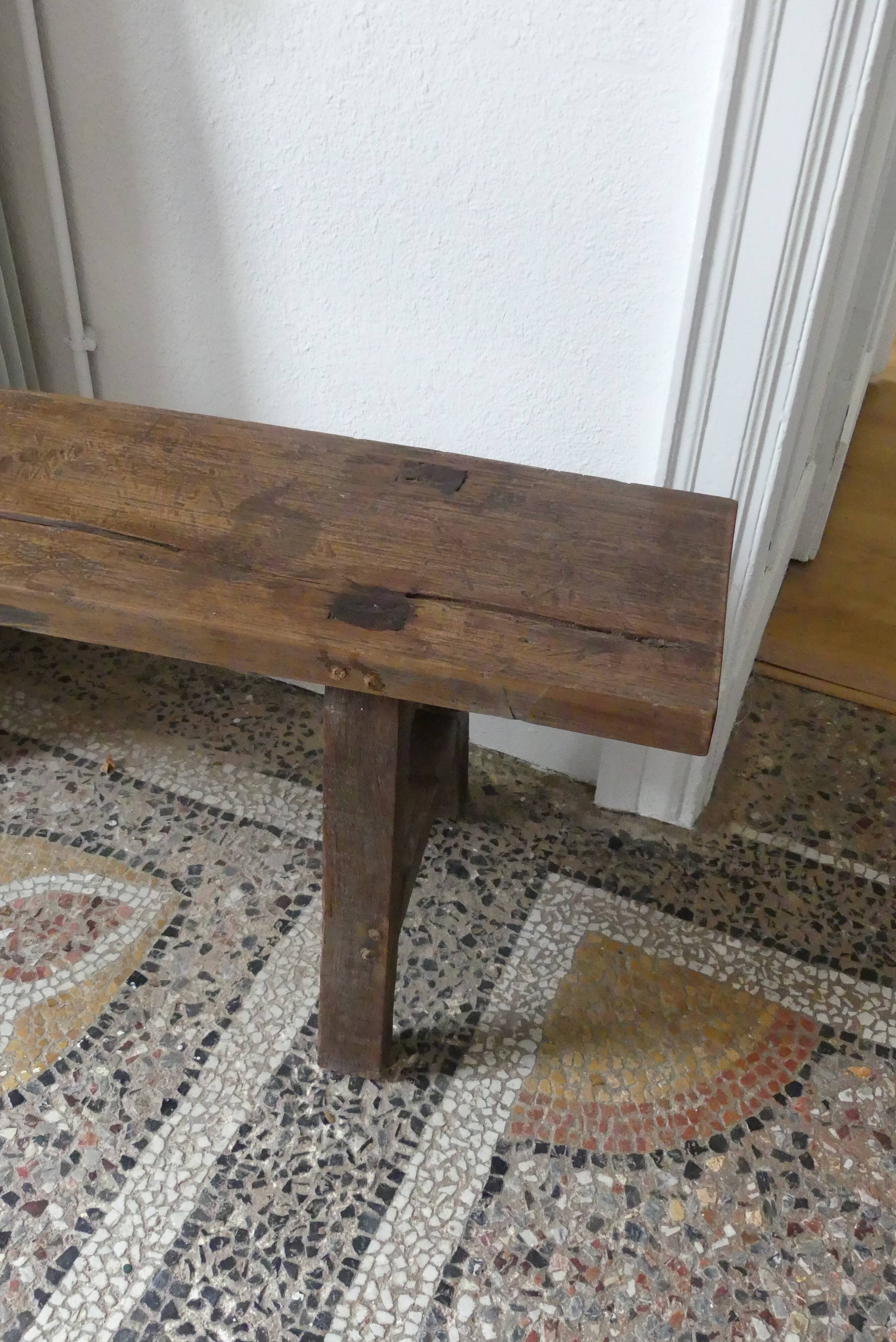 Brutalist antique bench