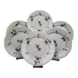 Set of 6 Sarreguemines dinner plates, Bermudes model – circa 1950