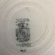 Dessert Maufacture Diguoin Sarguemine blue flowers pattern earthenware plate
