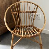 Fauteuil en rotin pour enfant