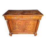 Buffet Empire period bronze marquetry walnut and fruit tree
