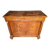 Buffet Empire period bronze marquetry walnut and fruit tree