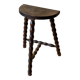 Turned wooden tripod stool 1950