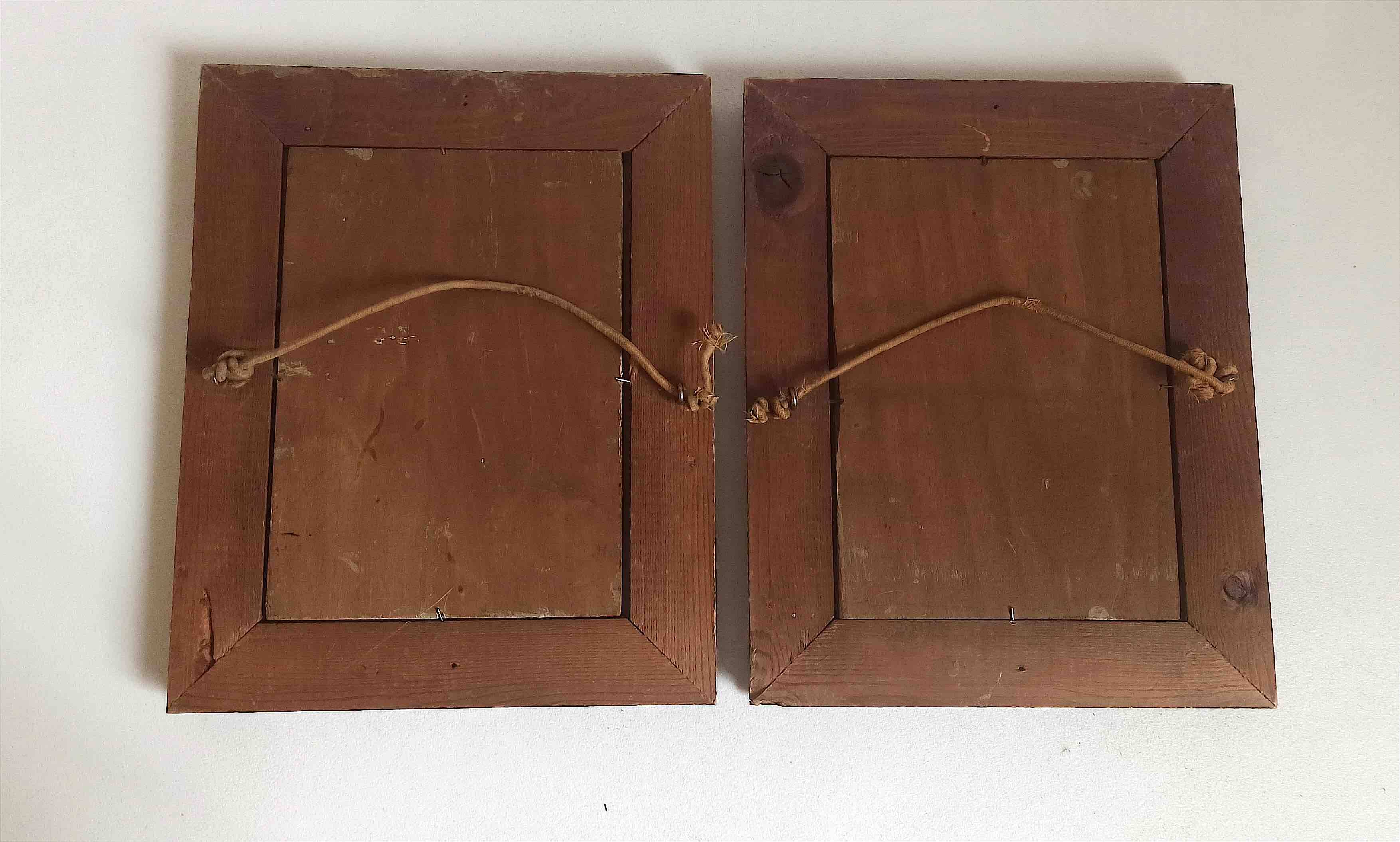 Pair of paintings Late 19th century 30 x 24 cm "bouquet duo"