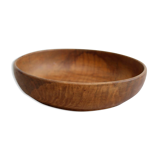 Round wooden dish