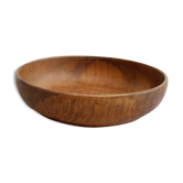 Round wooden dish