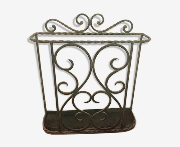 Vintage forged iron umbrella holder