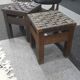 Paire tabourets ancien guichetier PTT