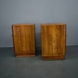 1940s pair of Art Deco bedside tables, Czechoslovakia