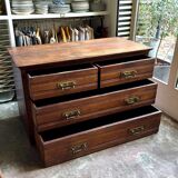 Commode anglaise Hobbs & Co 4 tiroirs en bois foncé