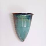 Jardinière murale vintage en céramique émaillée, signée