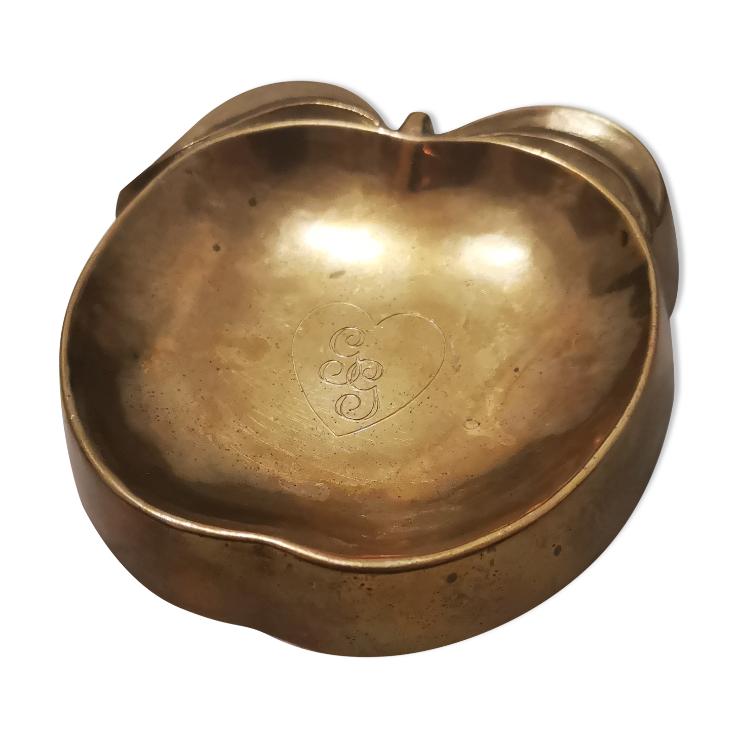 Brass apple shaped ashtray