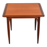 Vintage square teak coffee table 63x63 cm hbm mobler 1970 suede