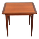 Vintage square teak coffee table 63x63 cm hbm mobler 1970 suede
