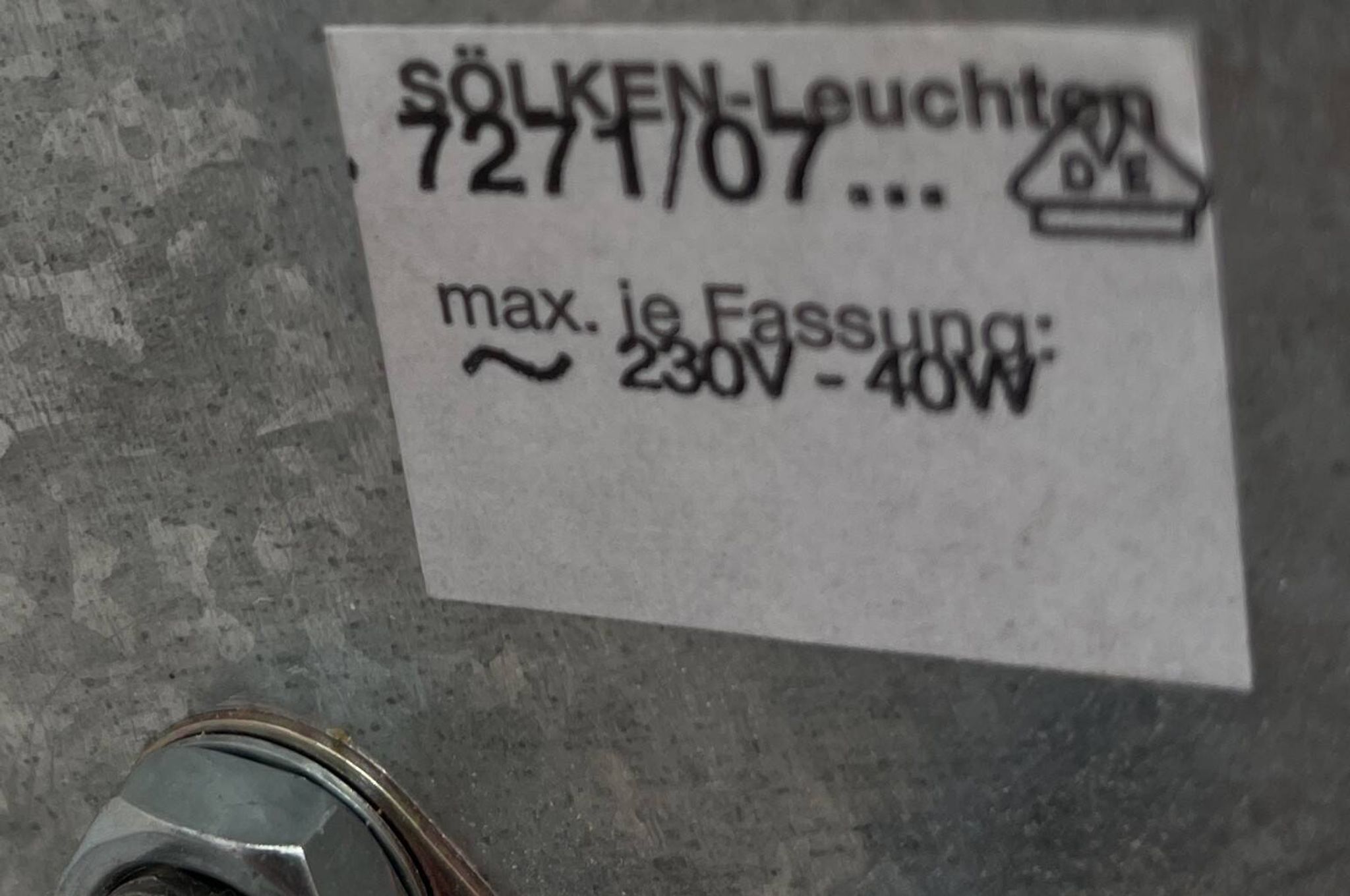 Mid-century ceiling light, brass by Solken Leuchten, 7 lamps.
