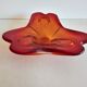 Transparent orange glass bowl in the Murano Sommerso style, 24cm.