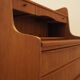 Danish Teak Secretary Desk with Hutch, 1970s