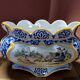 Henriot Quimper: large painted faience planter