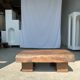 Asian solid wood quadripod brutalist coffee table H30 L81 l42