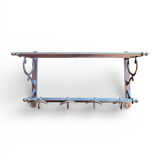 Art Deco wall coat rack shelf