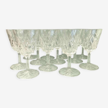 Set of 11 vintage wine glasses