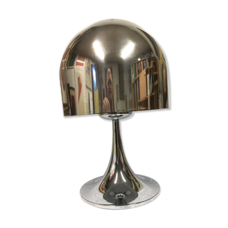 70s chrome mushroom lamp