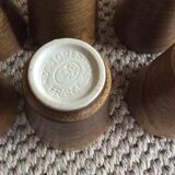 Series of 6 sandstone cups