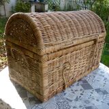 Vintage rattan trunk